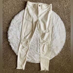 American Eagle Hi Rise Jegging Jeans Next Level Stretch Distressed Womens Size 4